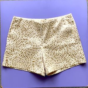Lilly Pulitzer Gold Metallic Jacquard Shorts